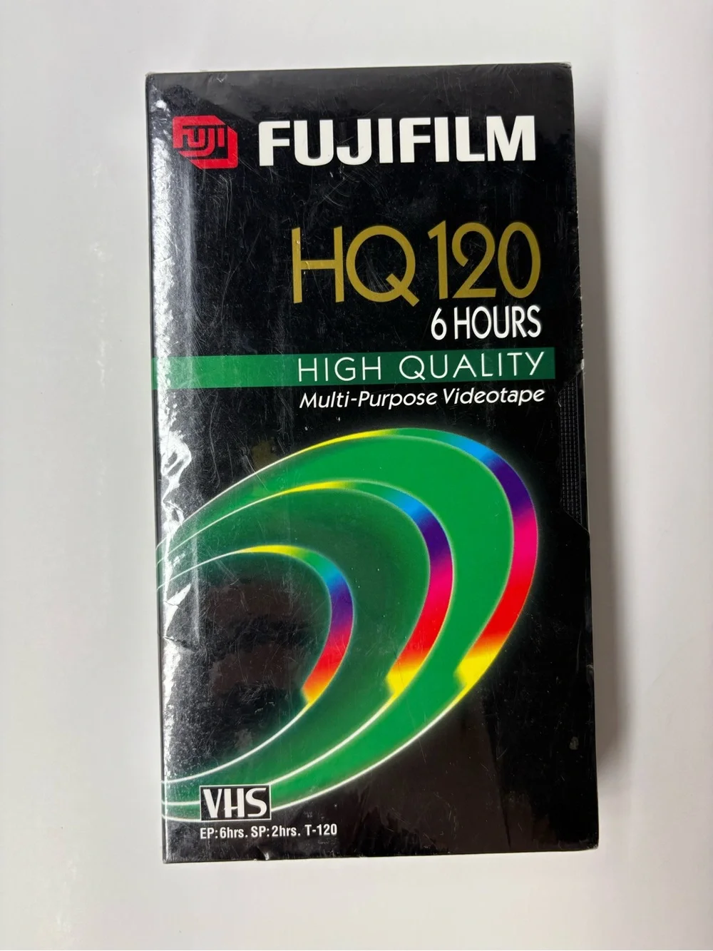 Fujifilm HQ120 VHS Videotape - Black with Green Accent